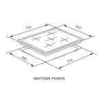 Индукционная варочная панель Meferi MIH755BK POWER фото 10