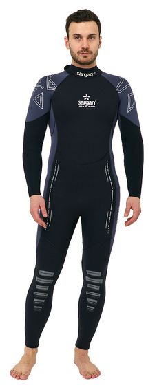 Гидрокостюм Sargan Nero 2.0 Long men 3 мм черно-серый