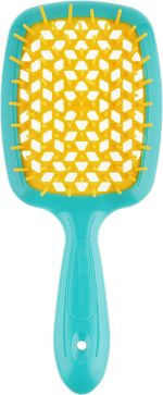 Расческа для волос JANEKE SuperBrush The Original Бирюзовая с жёлтым