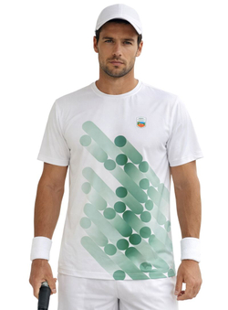 Мужская теннисная футболка Monte-Carlo Rolex Masters Patch & Print - white
