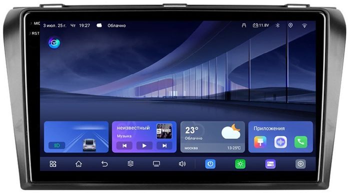 Магнитола для Mazda 3, Axela 2003-2009 - Kuberg QLed+2K, Android 14, TS105, Быстрейшая, CarPlay, SIM-слот