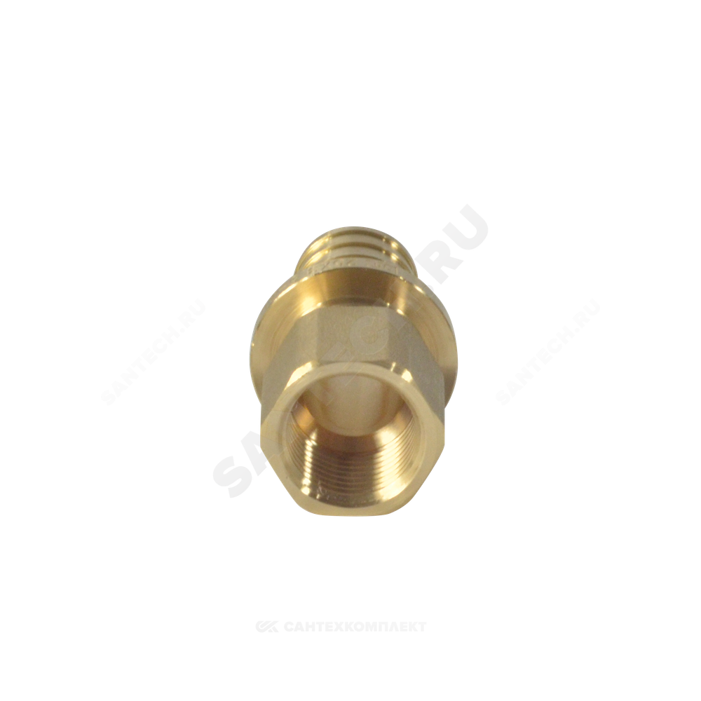 Муфта для PE-X труб аксиальная латунь Дн 25х1/2" ВР РОС