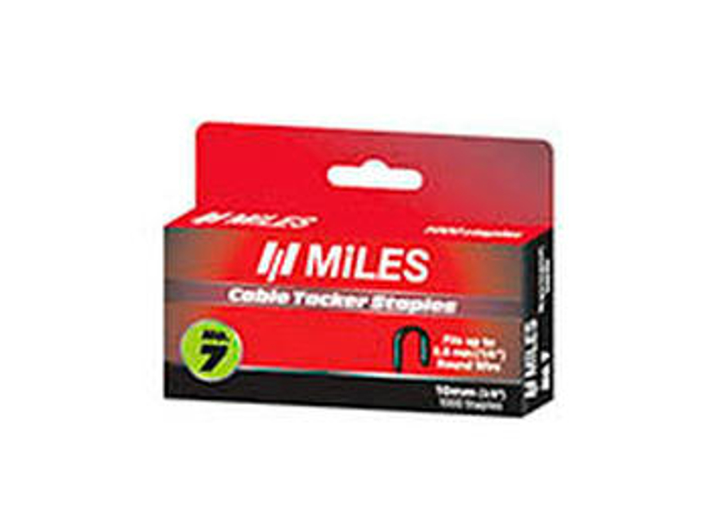 Скобы для круглого кабеля, 12 мм, 1000 шт. (Miles) (уп.) Miles