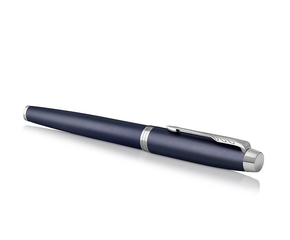 Перьевая ручка Parker IM Metal Matte Blue CT, перо: F, цвет чернил: blue, в подарочной упаковке.