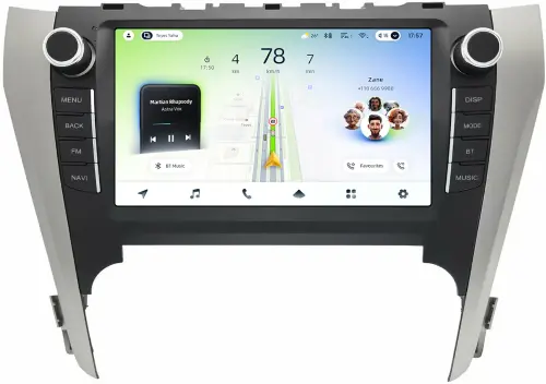 Магнитола для Toyota Camry 50 2011-2014 (рамка с крутилками и кнопками) - Teyes CC4L монитор 9" IPS, Android 14, Быстрая, Snapdragon 662, CarPlay, 4G SIM-слот