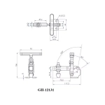 Зажим механический с вертикальной Т- образной рукояткой, усилие 227 кг Woodwork GH-12131