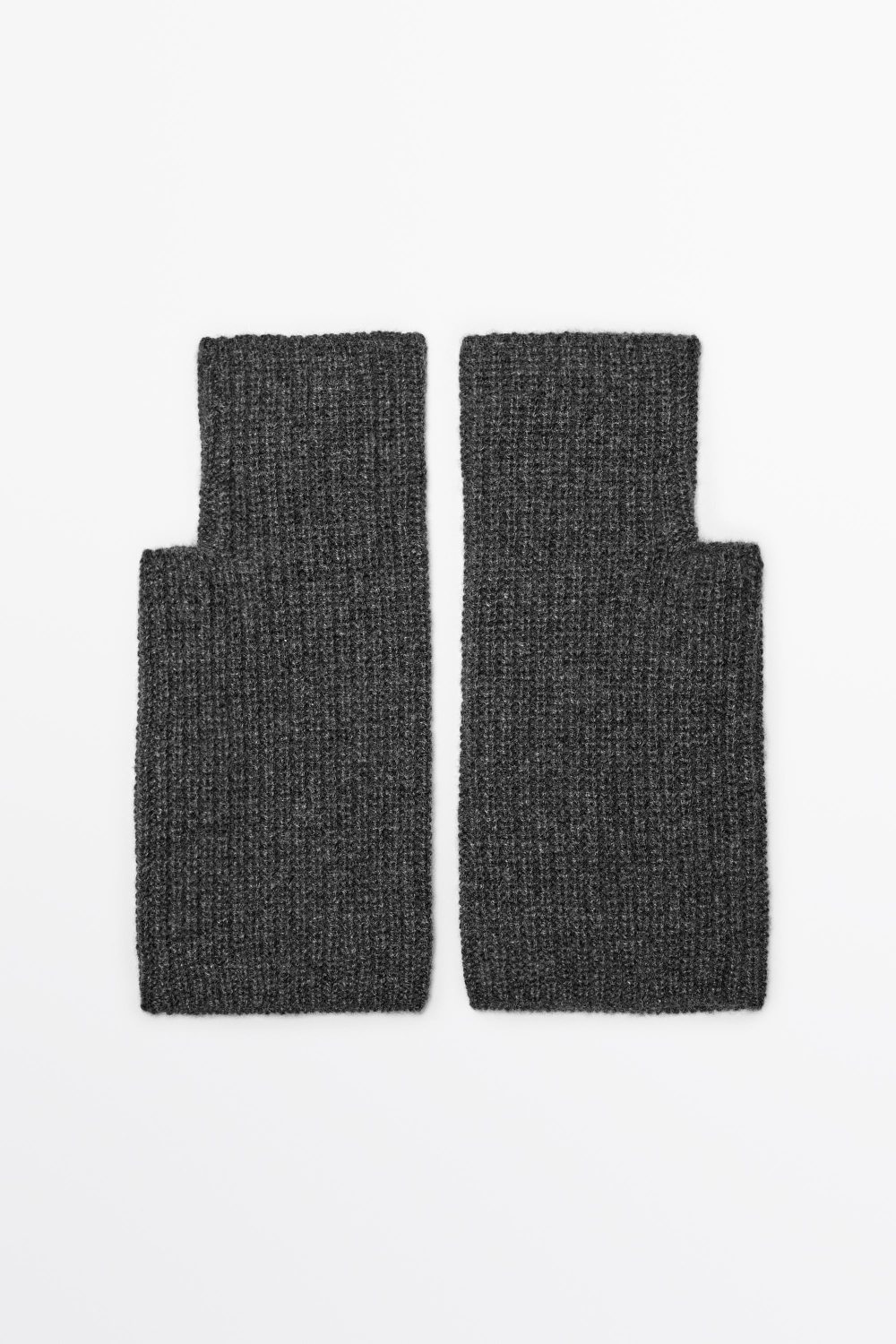 Massimo Dutti Трикотажные митенки из 100% кашемира, серый
