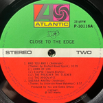 Yes ‎– Close To The Edge (Япония 1976г.)