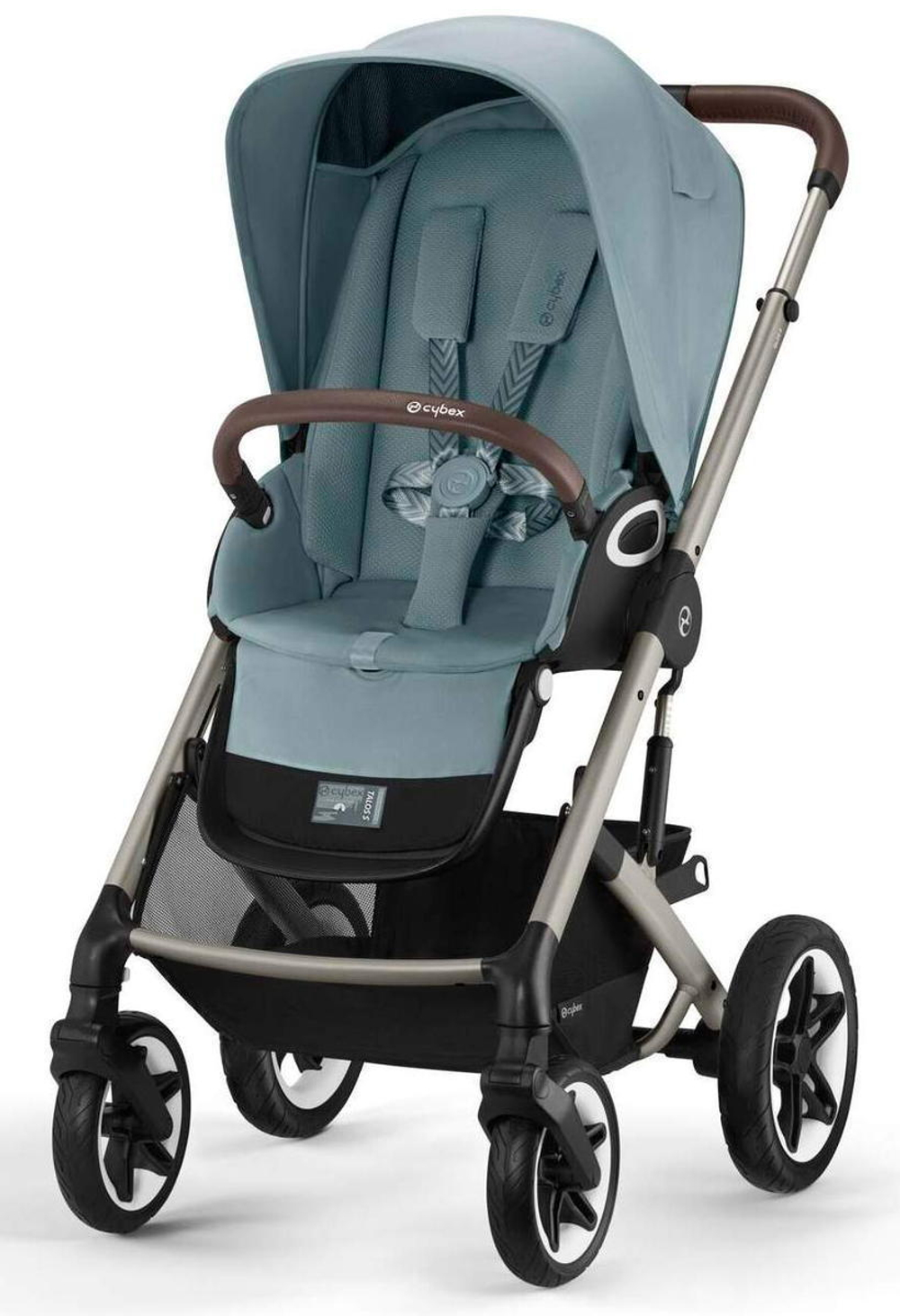 Коляска Cybex Talos S Lux TPE complete Aton S2 Ocean Blue 3 в 1 Stormy Blue с дождевиками