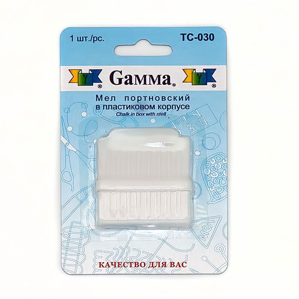 Мел портновский с точилкой белый, белый, Gamma TC-030