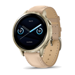 Умные часы Garmin Venu 4, 41mm, Lunar Gold with Bone Silicone Band and Light Sand Leather Band (010-03013-03)