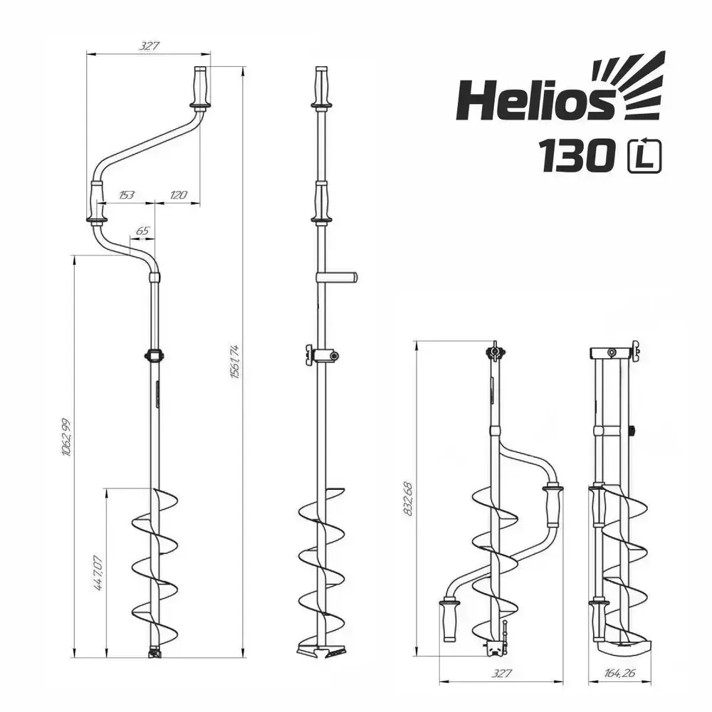 Ледобур HS-130D левое вращение   Helios