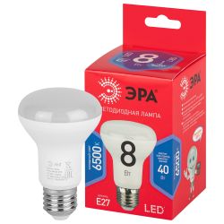 Лампа светодиодная ЭРА RED LINE LED R63-8W-865-E27 R 8Вт рефлектор холодный дневной свет Е27 | Лампы cветодиодные Рефлектор (R )