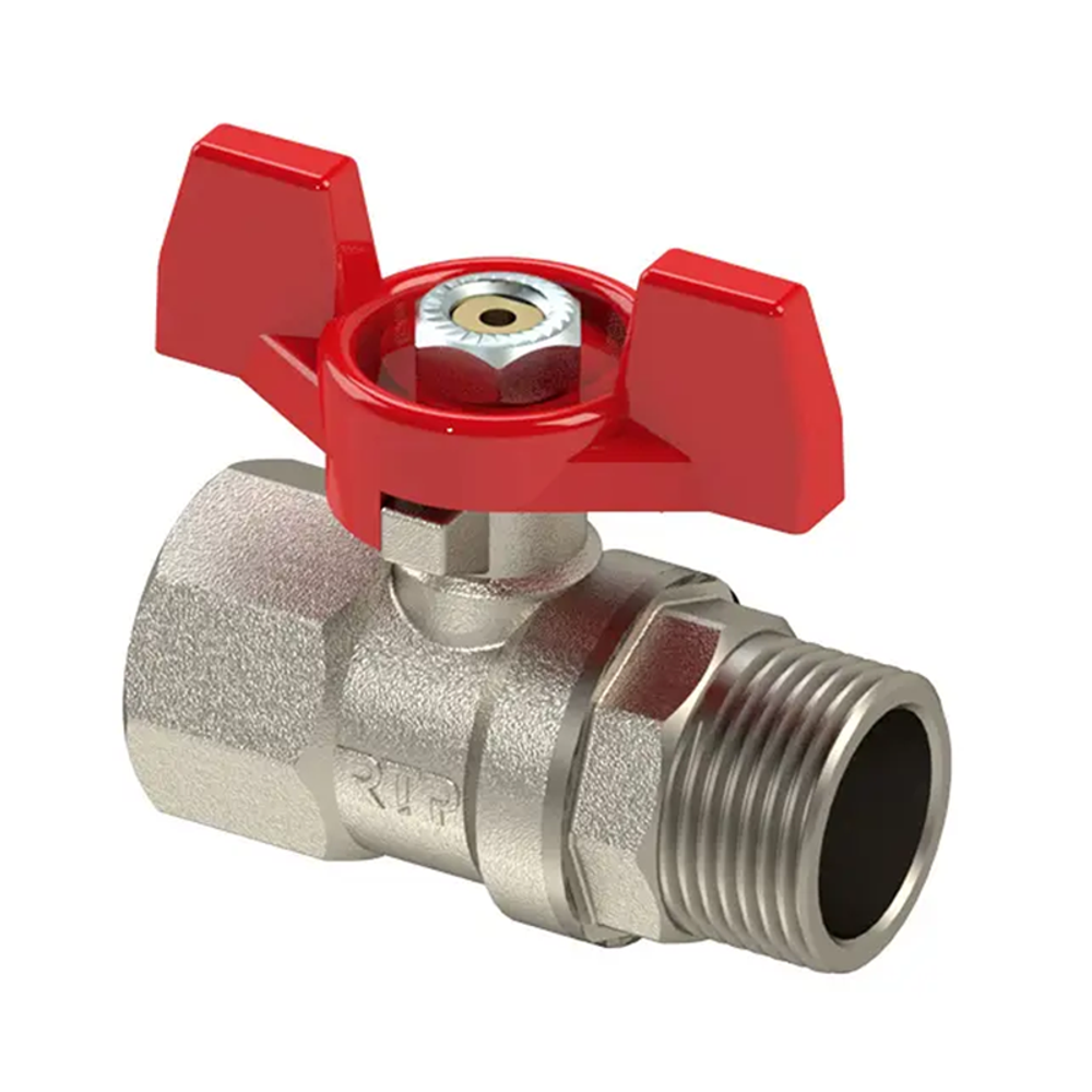 Кран шар латунный 3/4" вн/нар PN25 ручка бабочка (25351)