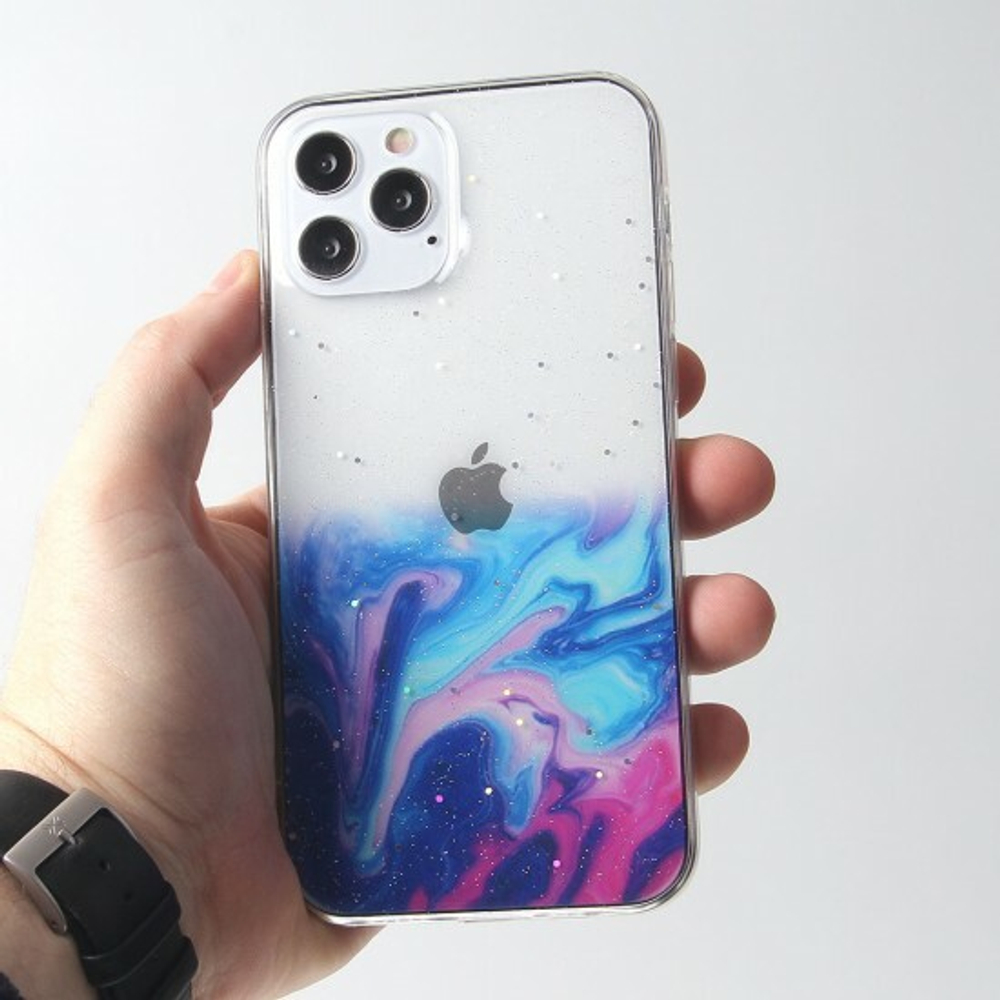 Силиконовый чехол Акварель для iPhone 12, 011852