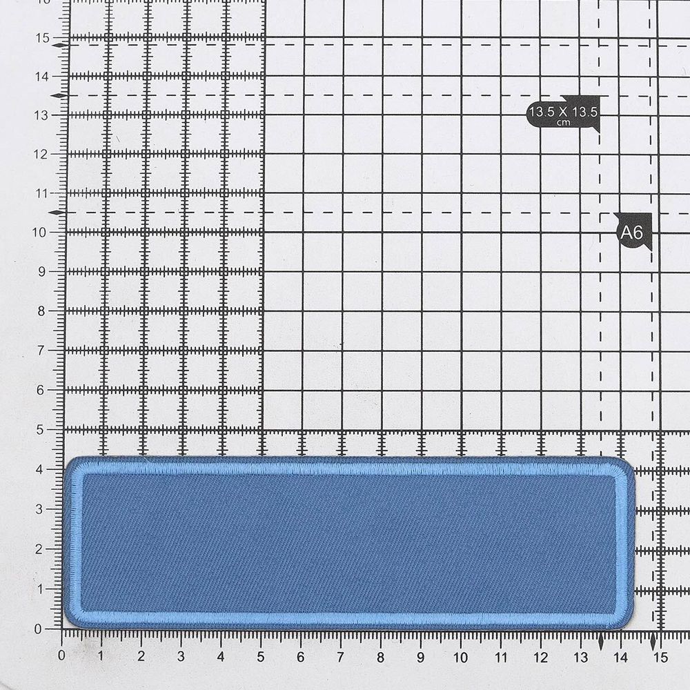 Заплатка термоклеевая прямоугольная, джинс, 145х45 мм (голубой (blue 1)), LA497, 2 шт