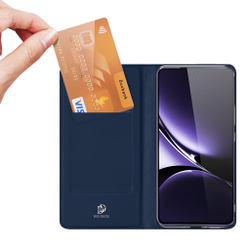 Чехол книжка из PU кожи синего цвета от Dux Ducis для Xiaomi Redmi Turbo 4 и Poco X7 Pro, серия Skin Pro Series Case
