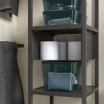 Контейнер с крышкой IKEA KUGGIS (КУГГИС), Пластик, Черный, 18x26x15 см