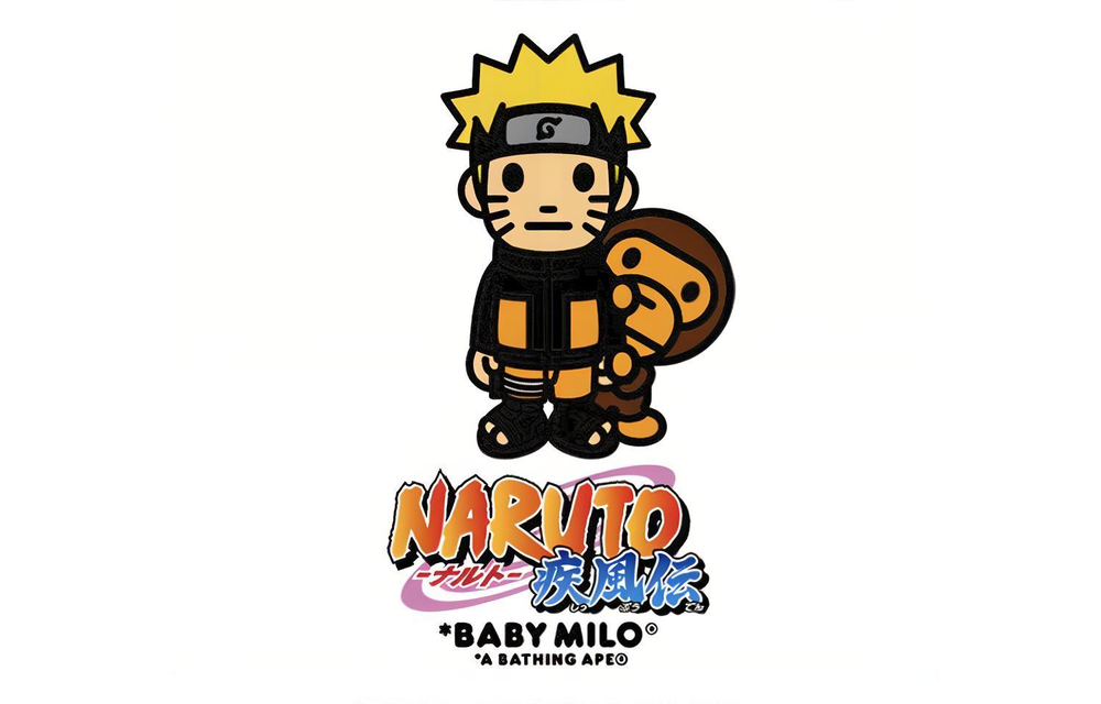 A Bathing Ape X Naruto Milo 6 Tee белый