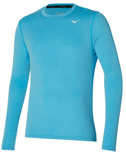 Футболка мужская теннисная теннисная Mizuno Impulse Core Long Sleeve Tee - maui blue