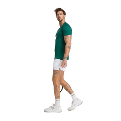 Мужское теннисное поло Wilson Players Seamless Zip Henley 2.0 T-Shirt Men - Green