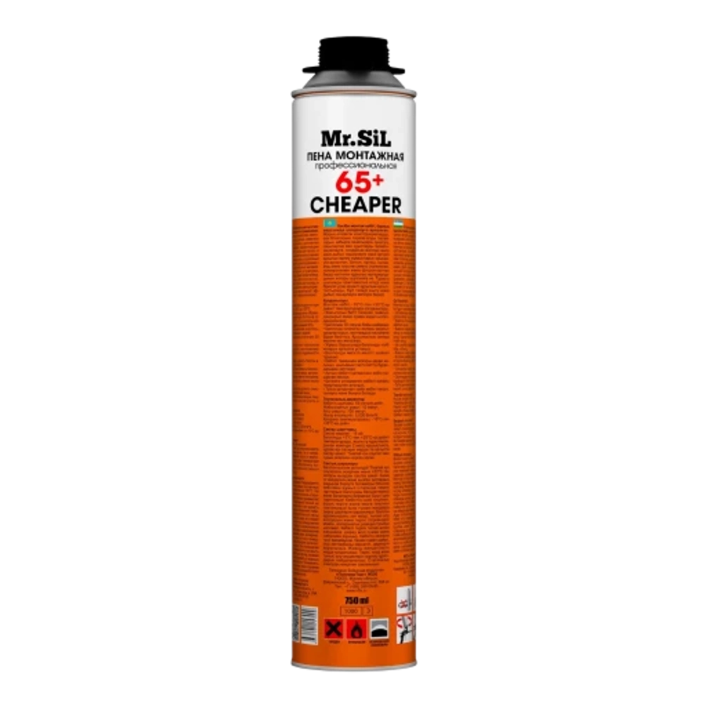 Mr.Sil Cheaper 65+ Пена монтажная профессиональная всесезонная 750мл (12шт/кор)