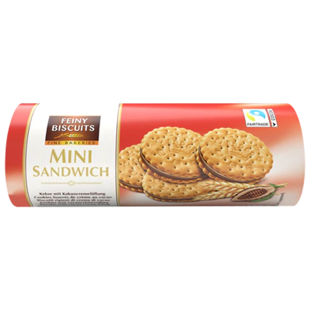 Печенье 180 г, с какао-кремовой начинкой, т.м. Feiny Biscuits*30, 9002859069024
