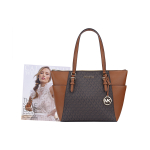 Сумка MICHAEL KORS MK Charlotte PVC Tote, 35T0GCFT3B-BROWN