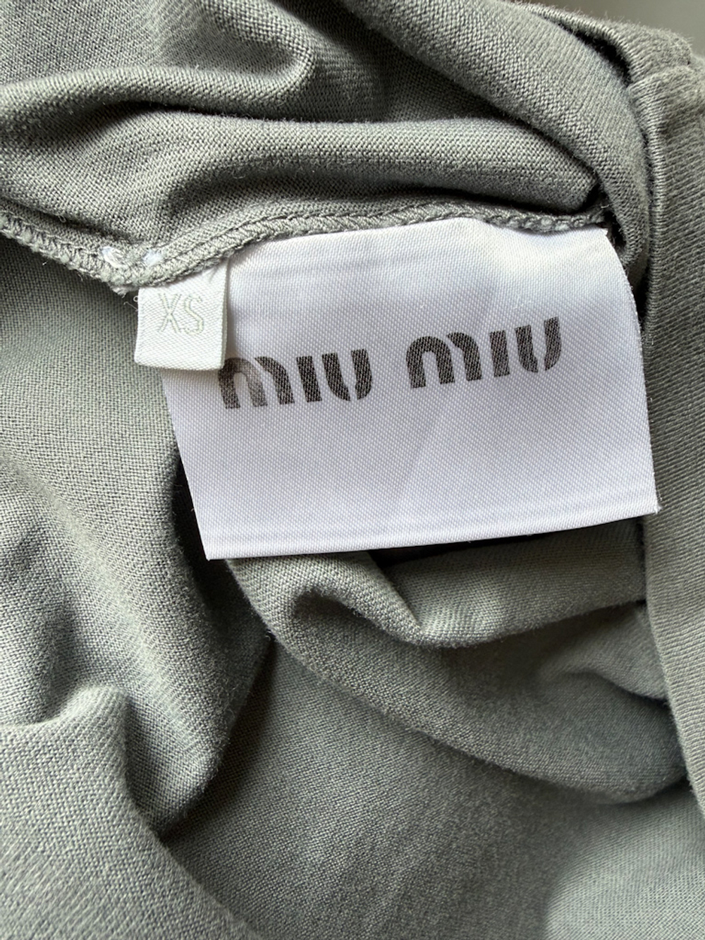 Хлопковая футболка Miu Miu, XS