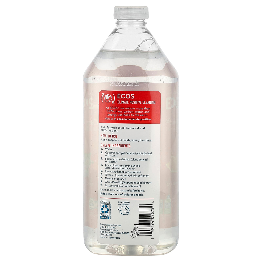 Ecos, Plant Powered Hand Soap Refill, Orange Blossom, 32 fl oz (946 ml)