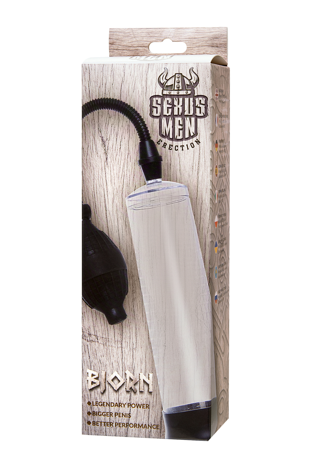 Механическая помпа Sexus Men Erection Bjorn черная 55 см
