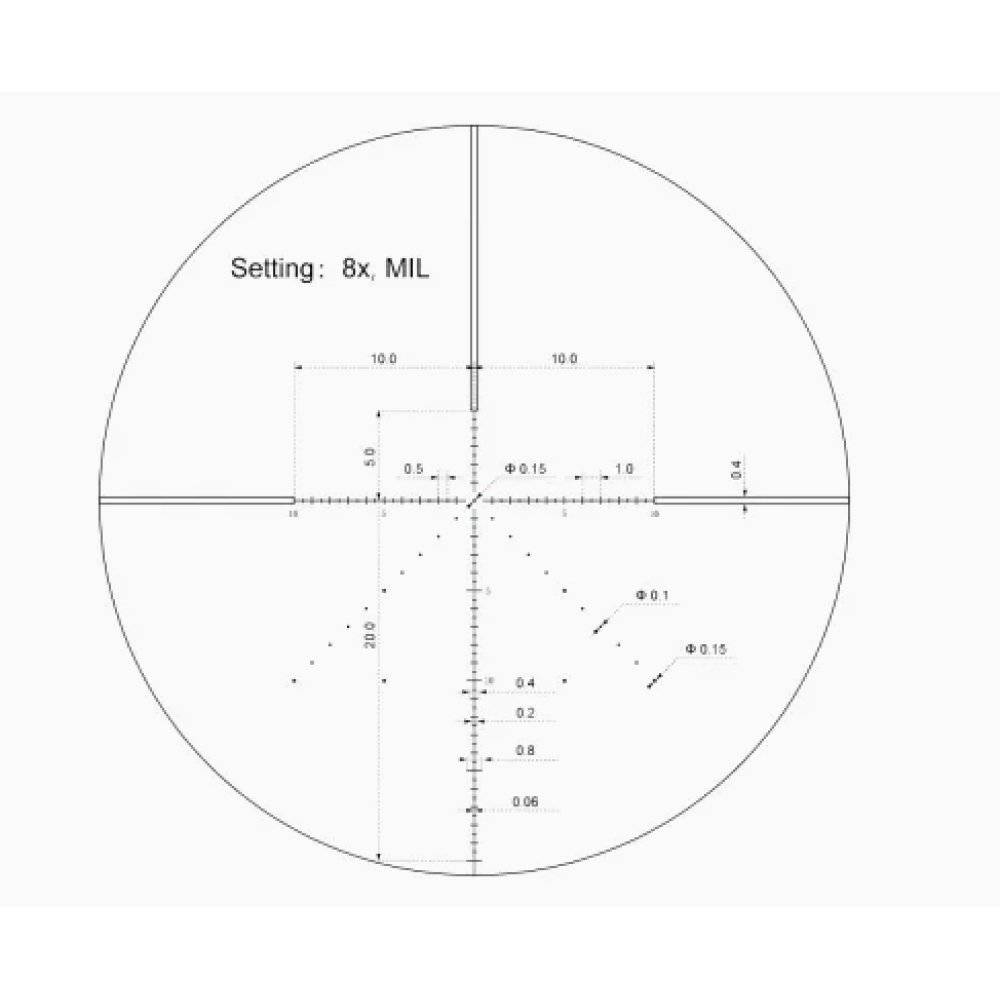Оптический прицел Vector Optics 30мм SFP VEYRON 2-8x32 IR ( установка на Тигр, СВД, ОП-СКС, ВПО-208 / Сетка MPR-V5 / с подсветкой )