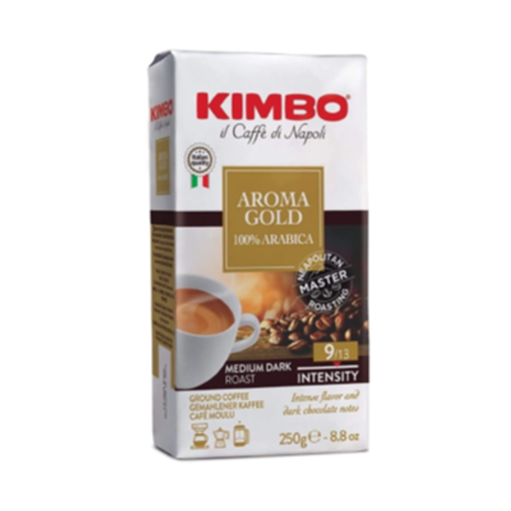 Кофе Kimbo Голд 100% Арабика жар.молотый жб 250гр