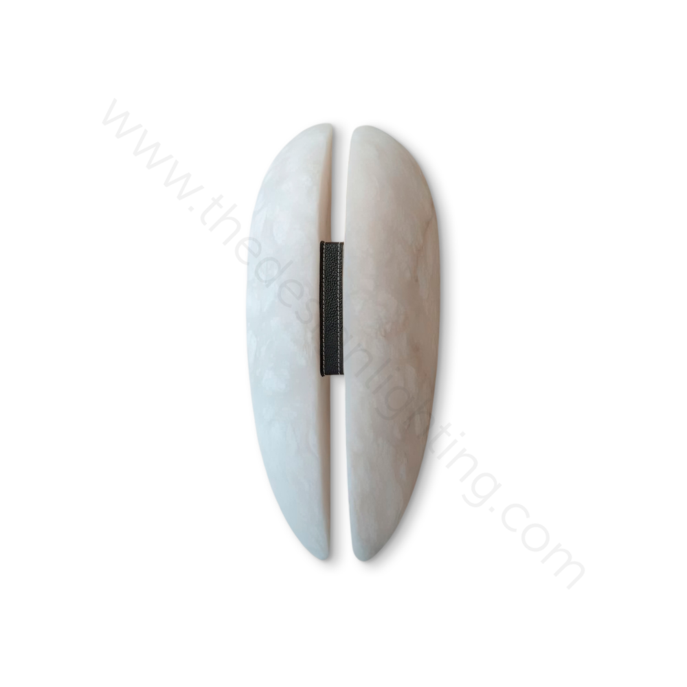Wall design lamp Luna Alabaster by Mooiehome