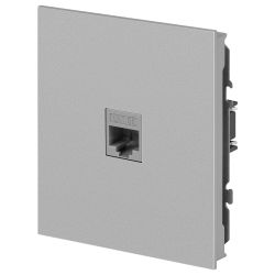 Розетка ЭРА Arktik 16-3107-03 информационная RJ45 алюминий | Эра Arktik