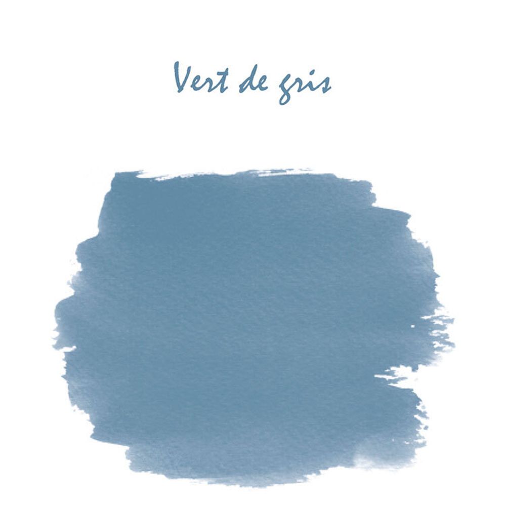 Картриджи для ручки Herbin Vert de gris зелено-серые 6 шт (20107T) 1