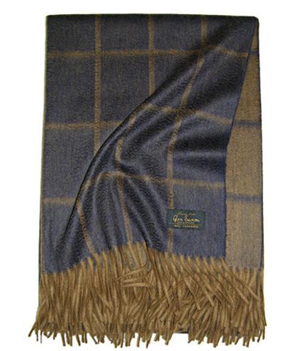 Плед 130х180 Glen Saxon Garda Camel-Navy
