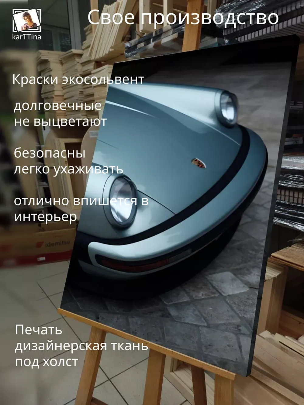 Картина на стену Porsche 912 30х40см 1шт.