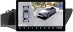 Магнитола для KIA Rio 4, Rio X-Line 2017-2020 (штатная КЗВ, рамка без кнопки) - Teyes CC3-2K-360 монитор 13" 2K QLED на Android 10, Быстрая, CarPlay, 4G SIM-слот, 4 камеры в комплекте