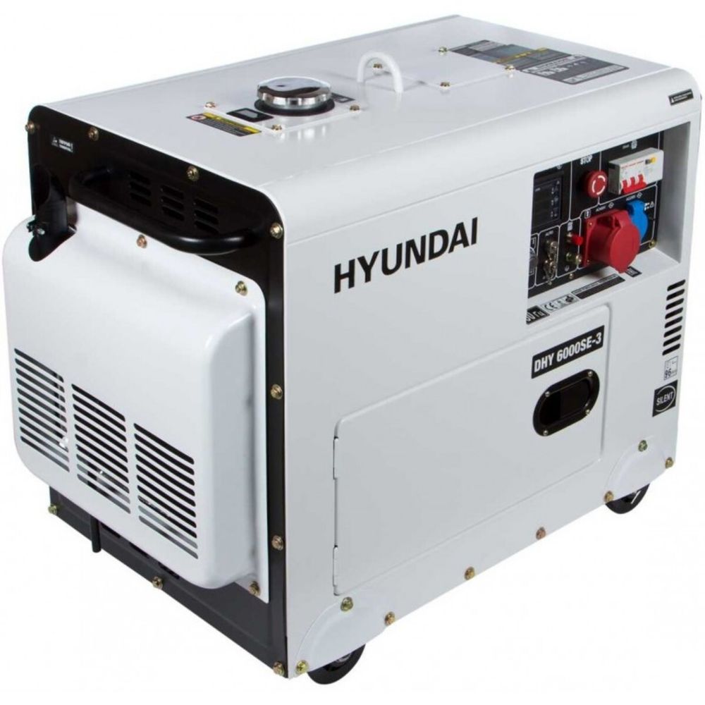 Дизельный генератор Hyundai DHY 6000SE-3 - [5 кВт / 380V] эл. старт, трехфазный