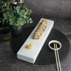 Блюдо прямоугольное 41*10 см h4 см брусок для закусок White Matt Panasia P.L. Proff Cuisine [1]