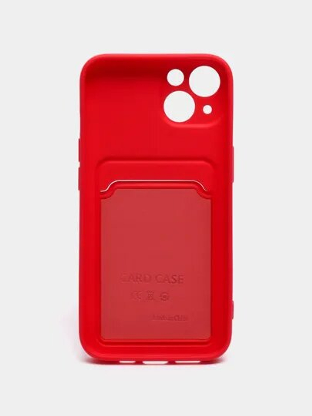 Чехол с карманом для карт на iPhone 12, Красный