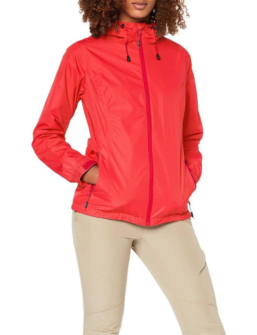 Куртка CMP Woman Rain Jacket Fix Hood, артикул 39X6636, цвет CORALLO (C712)