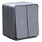 Выключатель для жалюзи двухклавишный IP54 Systeme Electric AtlasDesign Profi54 Антрацит ATN544019