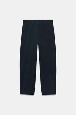 ZARA БРЮКИ КАПРИ ИЗ ИНТЕРЛОКА, МОРСКОЙ СИНИЙ