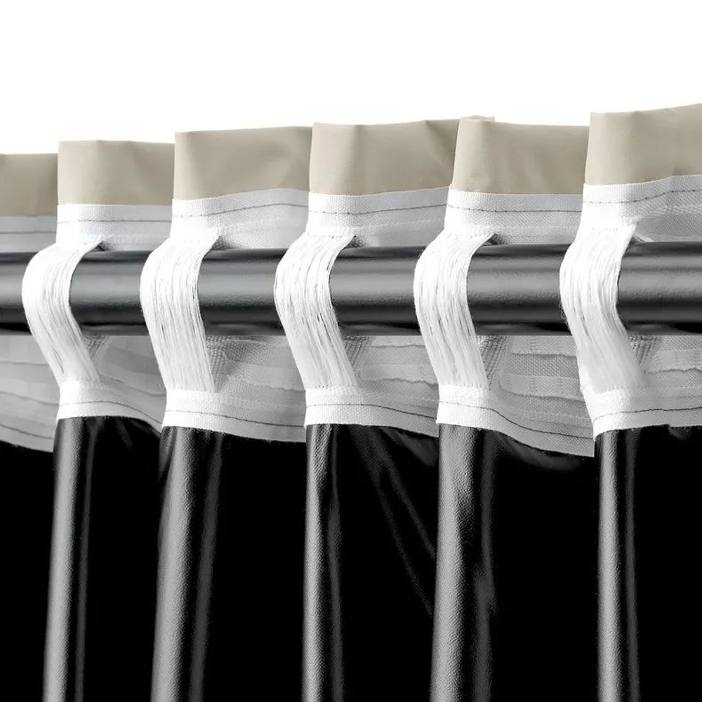 IKEA Штора BENGTA плотная светонепроницаемая, 1 шт., бежевая с лентой, 210х300 см