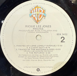 Виниловая пластинка Rickie Lee Jones ‎– Pirates LP