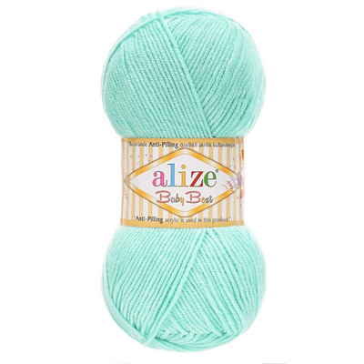Пряжа Alize (Ализе) Baby Best / уп.5 мот. по 100 г, 240м, 019 мята А