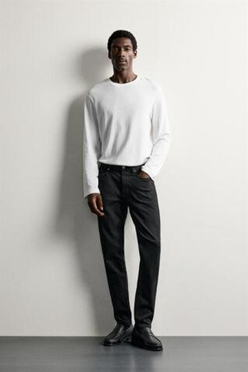 ZARA БАЗОВЫЕ ДЖИНСЫ SLIM FIT, ЧЕРНЫЙ