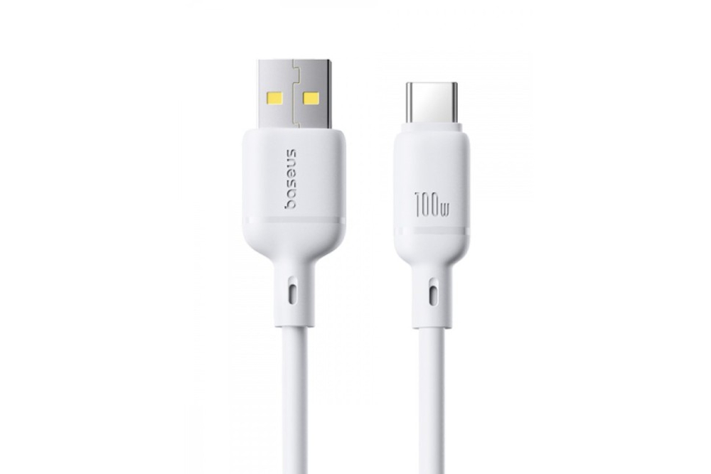 Usb Кабель-зарядка TYPE-C Baseus Silky Series 100W 1м P10377703213-00 белый